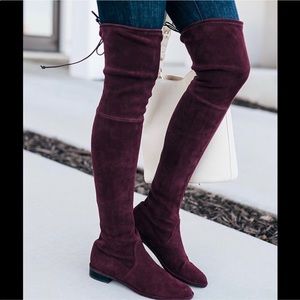 Stuart Weitzman Lowland Over the Knee Suede Boots